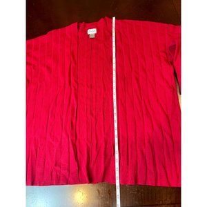 Chico's Women's Vintage 1980s Cardigan Sweater Open Front 3Knitted Red Size S/M